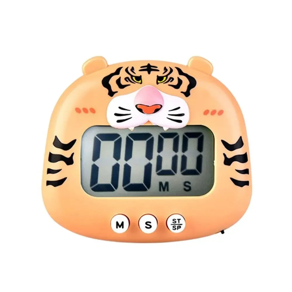 Creative LCD Kitchen Timer Cartoon Shape Multifunctional Countdown Timer Digital Alarm for Baking Cooking Sports Reminder