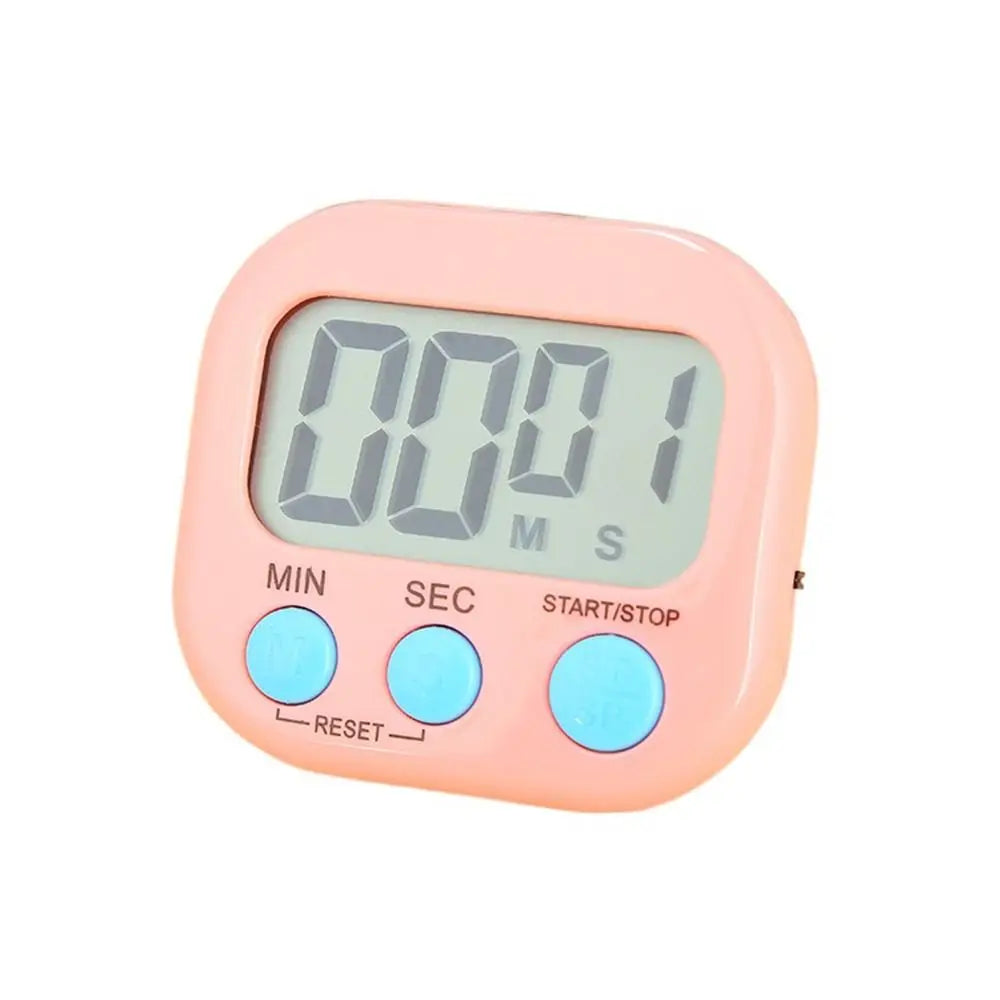 Creative LCD Kitchen Timer Cartoon Shape Multifunctional Countdown Timer Digital Alarm for Baking Cooking Sports Reminder