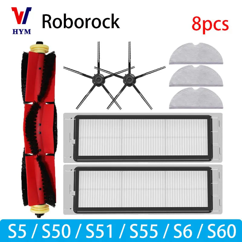 Roborock S5/S6 Accessories Kit – HEPA Filter, Mop & Side/Main Brushes