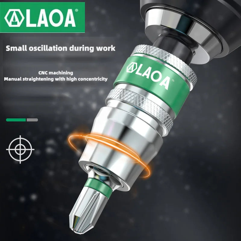 LAOA 6.35mm Screwdriver Extension Hexagonal Handle Extended Connecting Rod Alloy Steel Screwdrivers Bit Holder Power Tools 1/4''