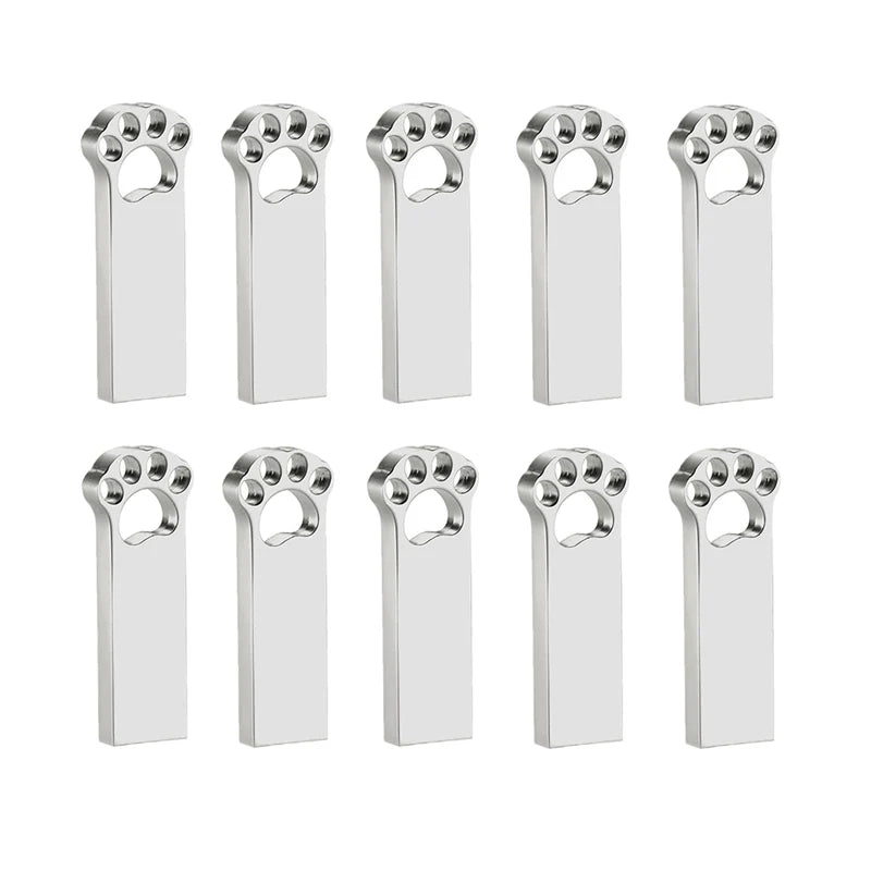 10Pcs/lot Metal USB Flash Drive 4GB 8GB Pen Drive 16GB 32GB cle USB Stick 2.0 UDP Memory Flash Drive 64GB 128GB Free custom logo
