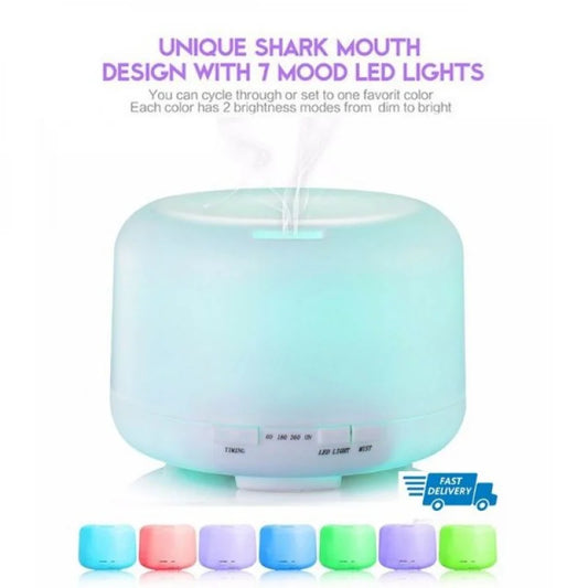 500ml Air Humidifier Essential Oil Diffuser Aroma Aromatherapy With ColorLamp or Warm Lamp