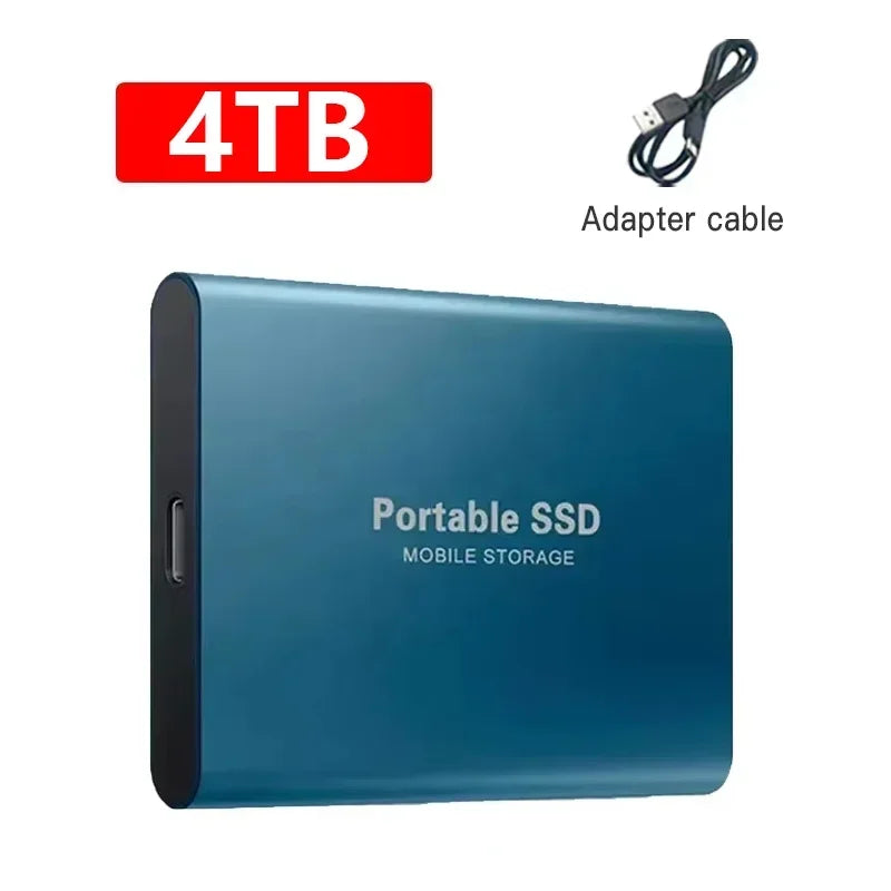 16TB High-speed Portable SSD 4TB External Hard Drive Genuine USB3.1 Solid-state Drives 1TB External Hard Disk for Laptops/MAC/PC