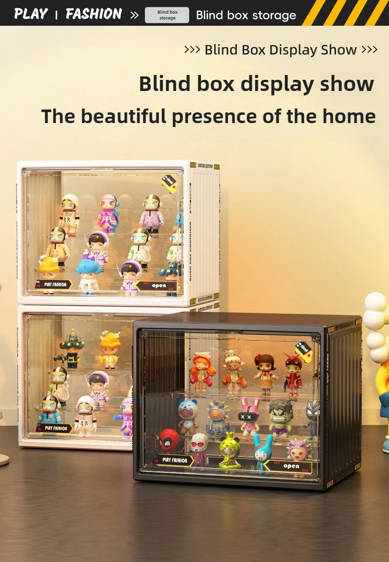 Pop Mart 3-Tier Acrylic Display Case - Dustproof Step Shelf for Anime Cars, Action Figures & Jewelry Organizer