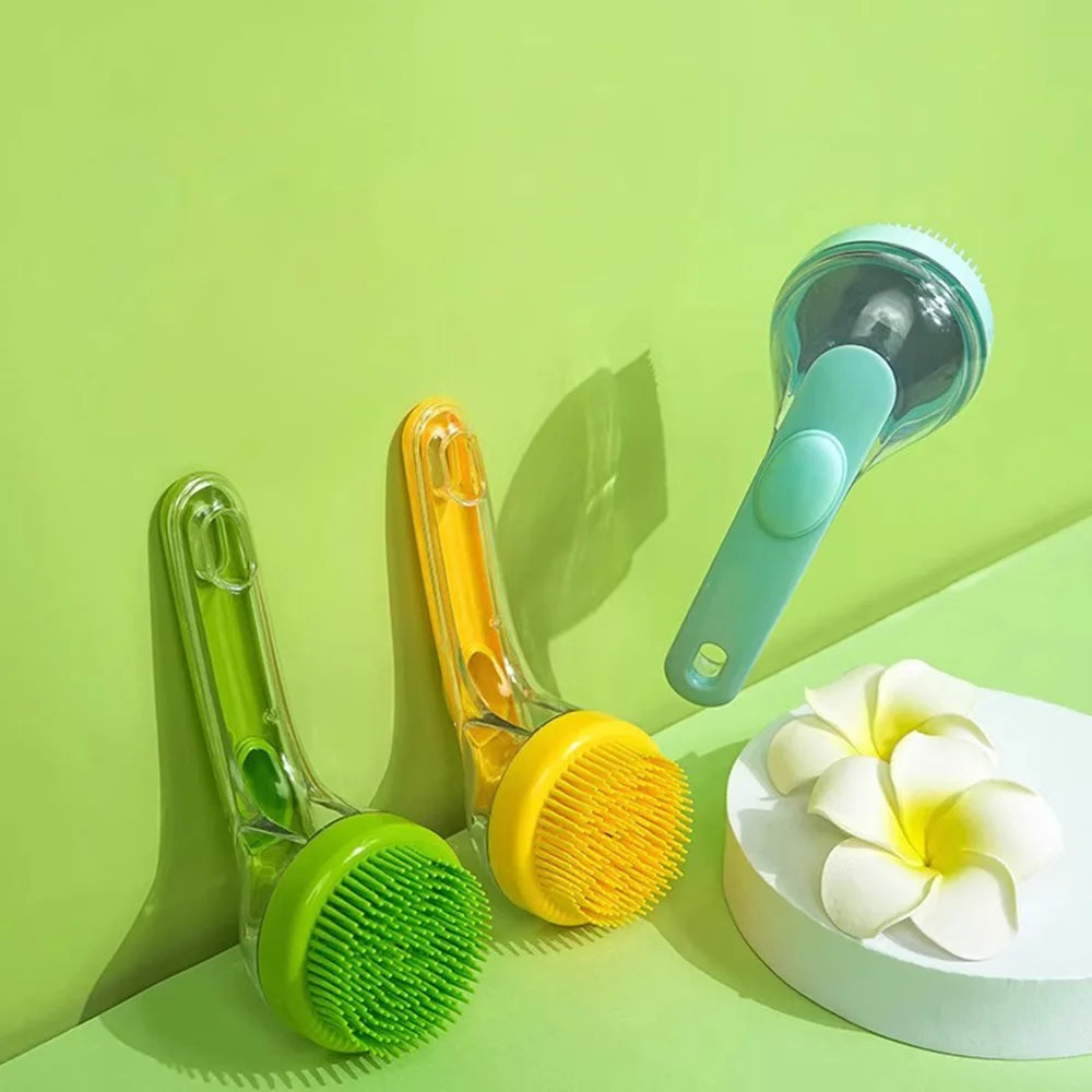 Pet Bath Brush for Small Dogs & Cats: Specialized Dog Washing Tool, Massage Scrub Brush - Pet Bathing Essential for