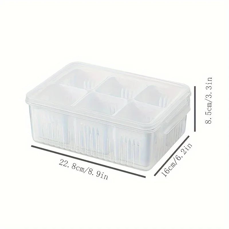 Kitchen Food Storage Box Fruit Vegetable Drain Basket Refrigerator Food Fresh Box for Ginger Garlic Onion Pepper