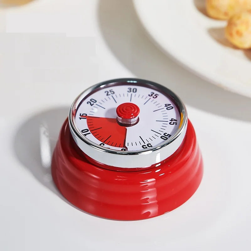 Stainless Steel Kitchen Timer 1 Hour With Magnet Mechanical Countdown Timer Reminder For Baking Magnetic Attraction