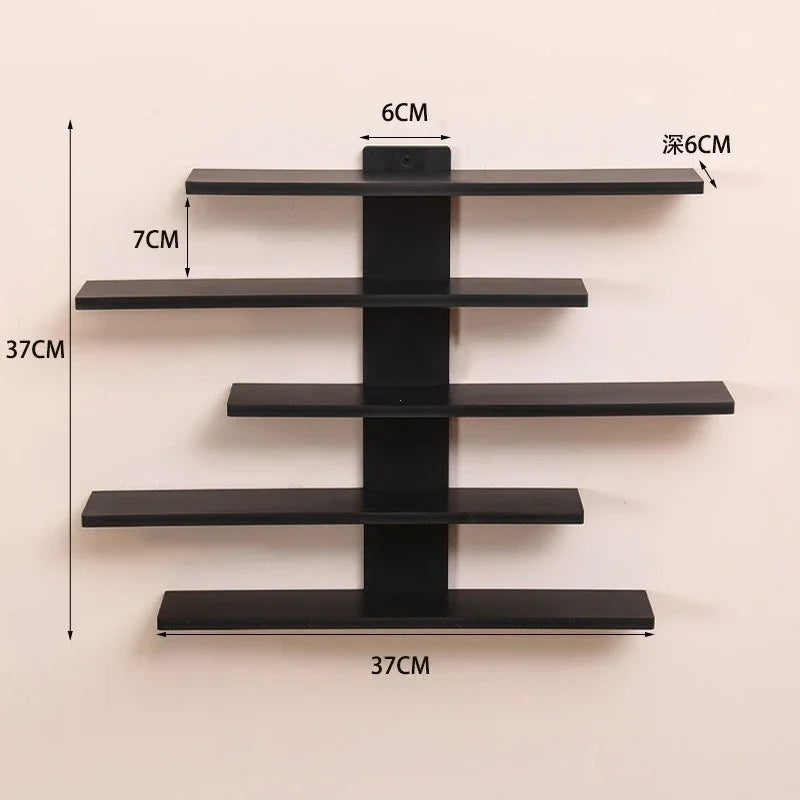 Lightweight Wall-Mounted 5-Tier Display Shelf for Building Block Figures - Large Capacity, Easy Install Blind Box Organizer Rack