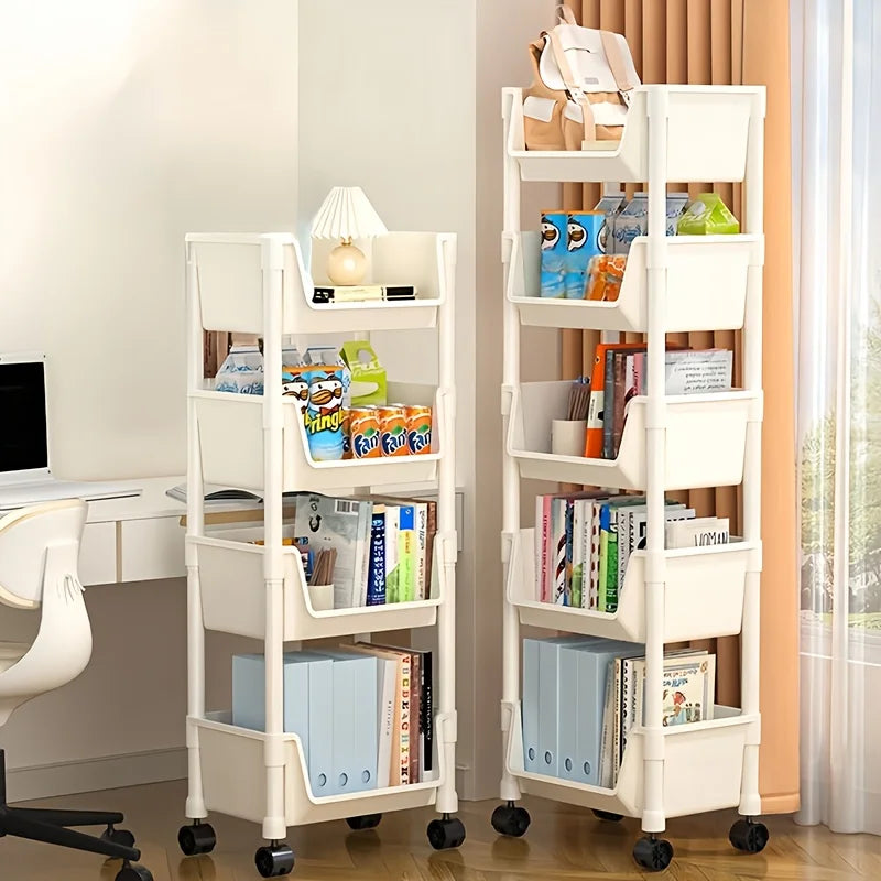 5-layers With wheels storage shelves，bathroom organizers and storage，storage cabinet，rolling cart，use for home and kitchen