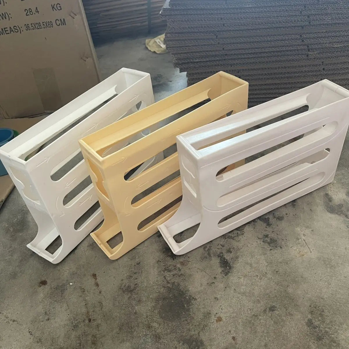 Automatic Roll-out Egg Storage Device Household Refrigerator Storage Box Egg Box Can Hold 30 Eggs High Quality Egg Rack Kitchen
