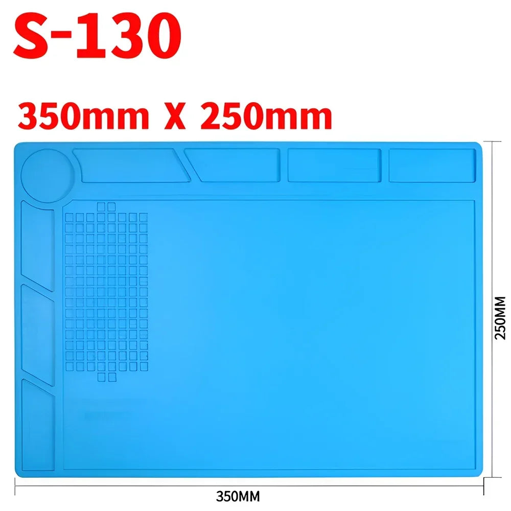 Magnetic Heat Insulation Soldering Mat Silicone Working Pad for Phone Electronic ESD Repair Heat Resistant Maintenance Tool Kit