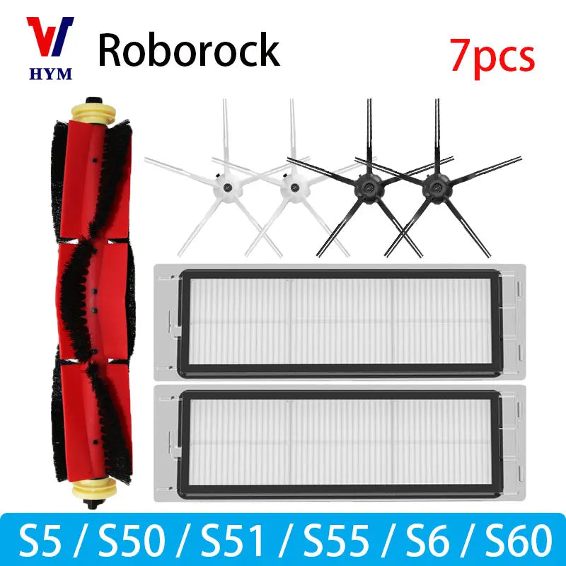 Roborock S5/S6 Accessories Kit – HEPA Filter, Mop & Side/Main Brushes