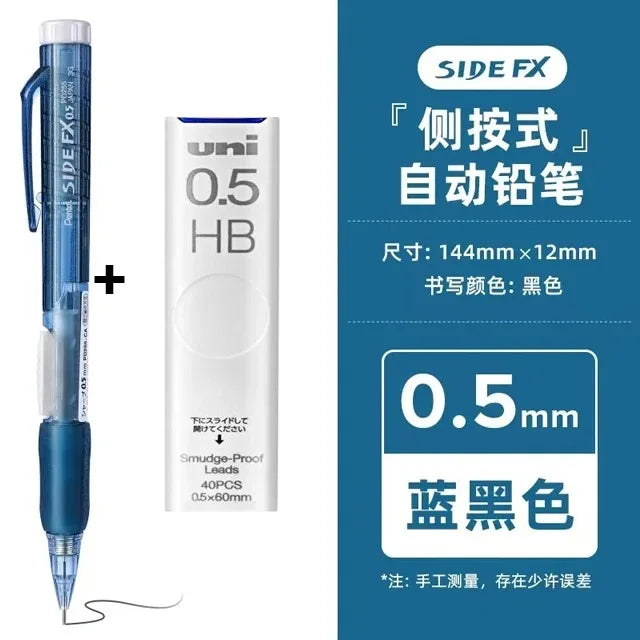 Japan Pentel Mechanical Pencil PD255 One-handed Side Press Lead Constant Core Automatic Pencils Efficient Work Study Stationery