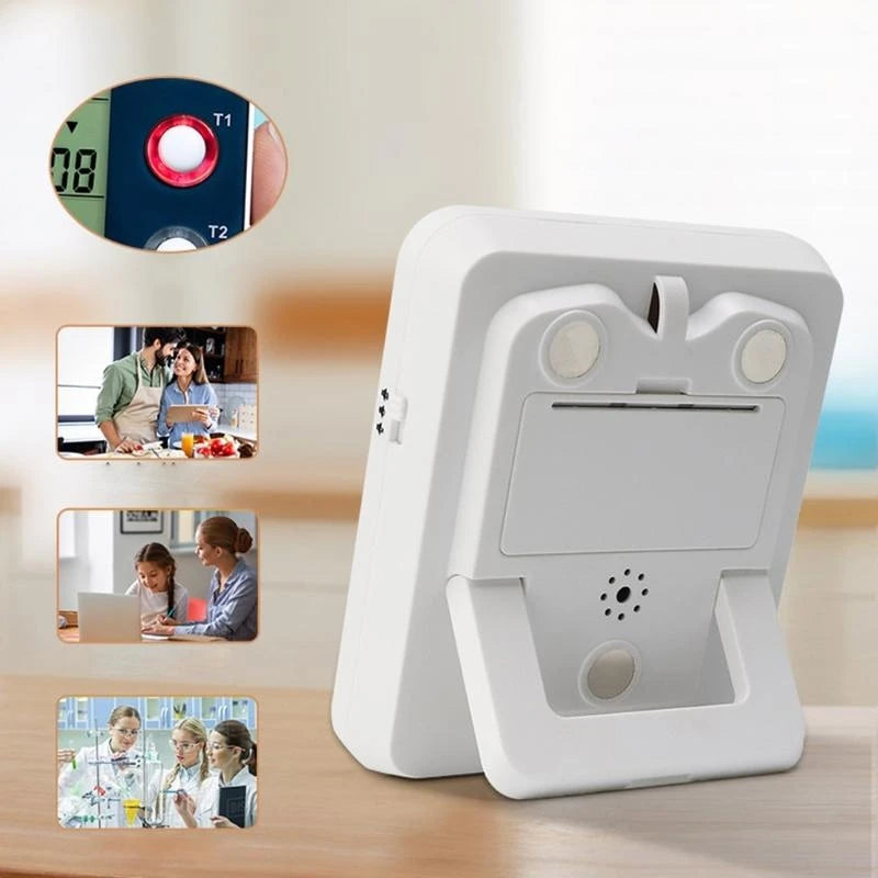 Kitchen Timer Digital Kitchen Timers Cooking Timer 3 Channels Count UP＆ Down Timer for w/ Loud Alarm Classroom Bathroom