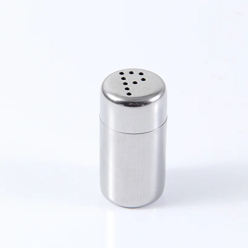 1pcs Food-Grade Stainless Steel Spice Jars   Mini Portable Salt  Pepper Shakers, Leak-Proof for Camping Picnic