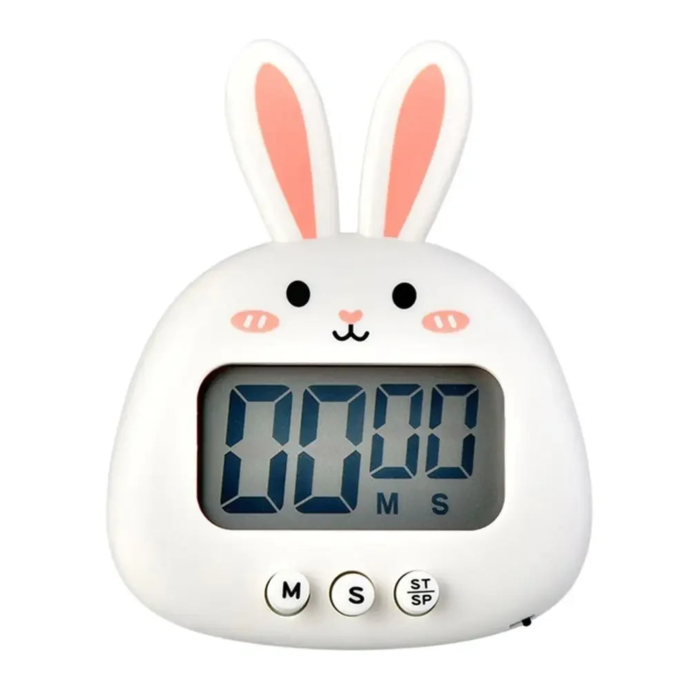 Creative LCD Kitchen Timer Cartoon Shape Multifunctional Countdown Timer Digital Alarm for Baking Cooking Sports Reminder