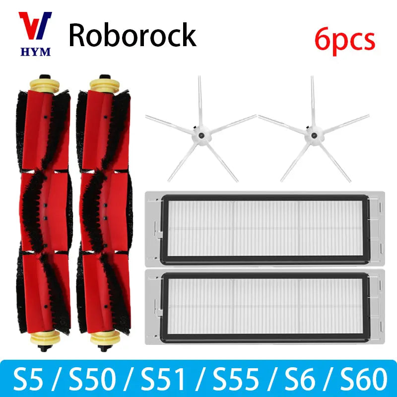 Roborock S5/S6 Accessories Kit – HEPA Filter, Mop & Side/Main Brushes