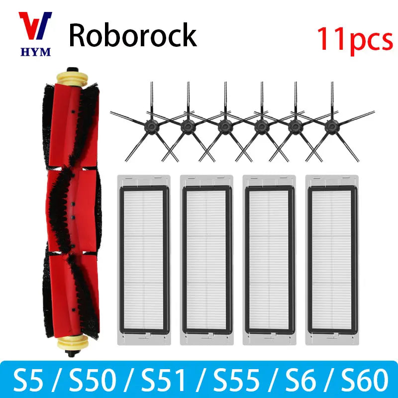 Roborock S5/S6 Accessories Kit – HEPA Filter, Mop & Side/Main Brushes