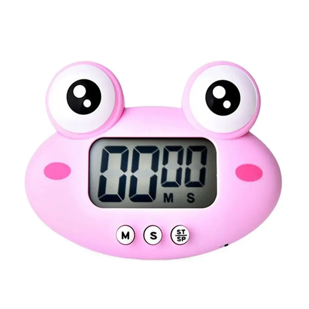 Creative LCD Kitchen Timer Cartoon Shape Multifunctional Countdown Timer Digital Alarm for Baking Cooking Sports Reminder