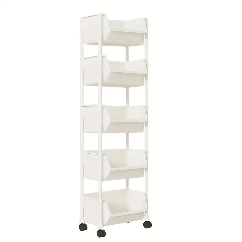 5-layers With wheels storage shelves，bathroom organizers and storage，storage cabinet，rolling cart，use for home and kitchen
