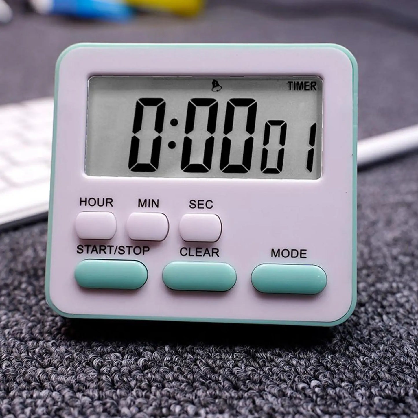 new Digital Kitchen Timer With Large Display 24-Hour Countdown Alarm For Cooking Baking, Study Workout Games & Classroom