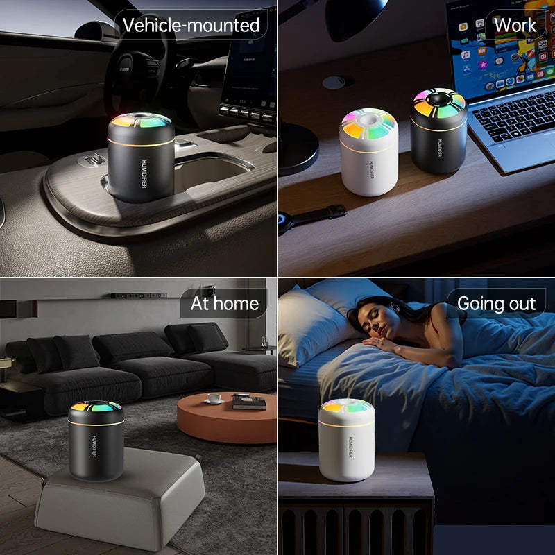 Mini Air Humidifier USB 180ML Aroma Diffuser Essential Oil Purifier Mist Maker Colorful Lights humidificador For Home Car Office