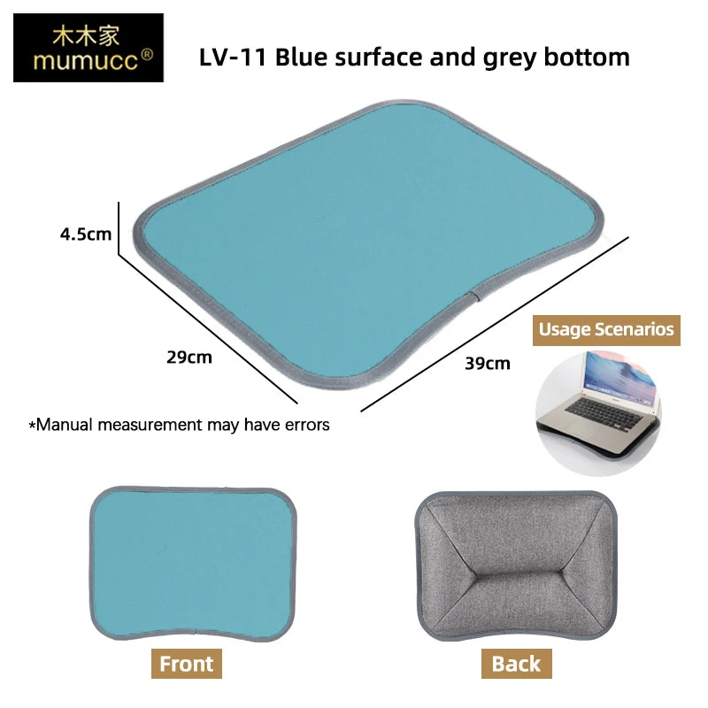 MUMUCC Multifunctional Laptop Desk With Cushion and Filled with Foam Particles, Small Pillow Table, Hard Mouse Pad Large