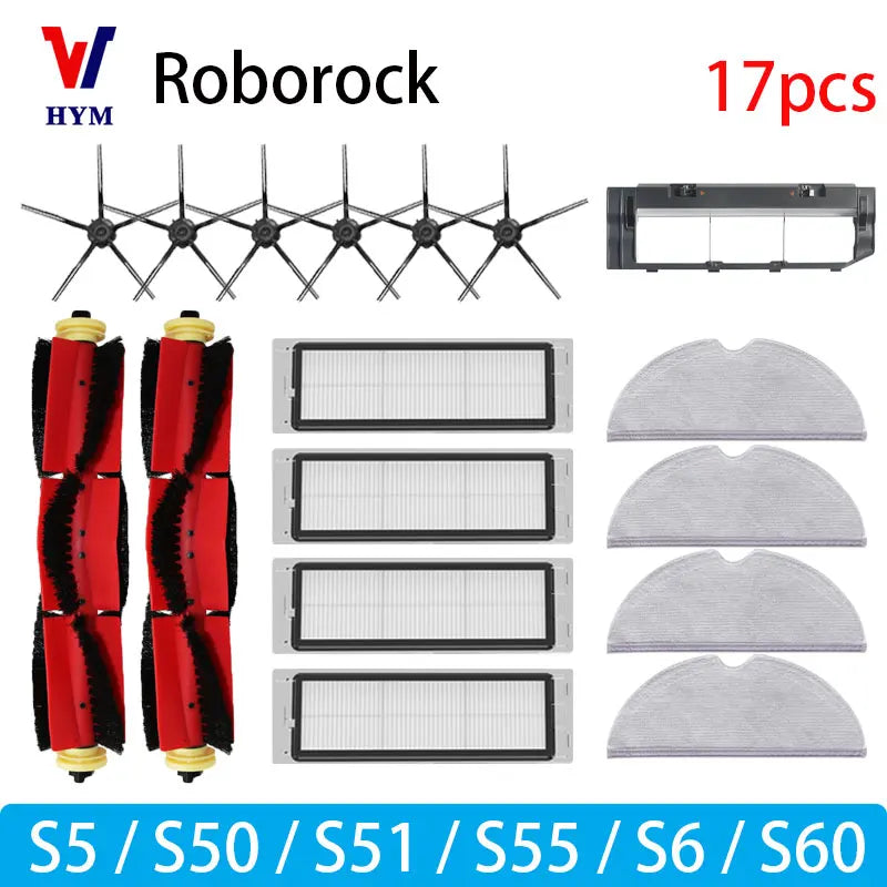 Roborock S5/S6 Accessories Kit – HEPA Filter, Mop & Side/Main Brushes
