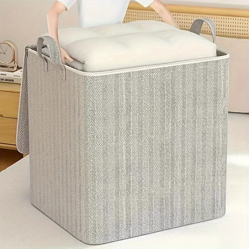 Extra Large Storage Box with Lid Modern Space Saving Design Durable for Clothes Bedding Home Organization Wardrobe Moving