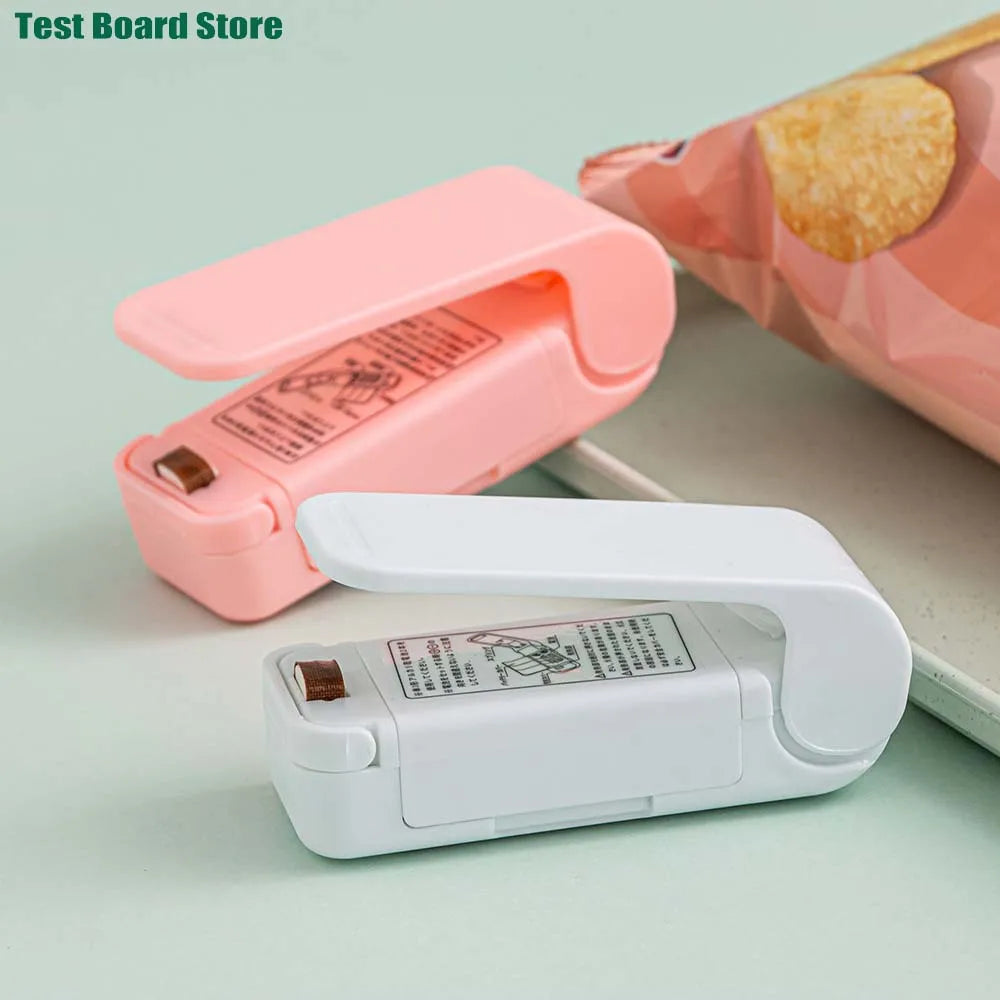Mini Plastic Hot Bag Sealing Machine Portable Food Packaging Sealing Machine Snack Bag Sealing Clip Kitchen Household Tools