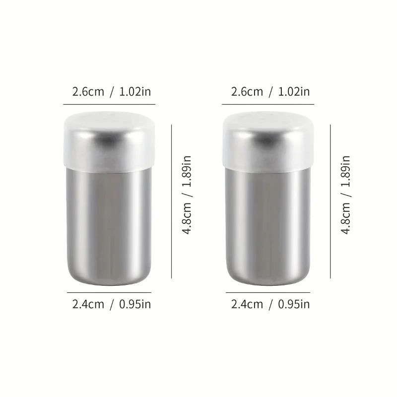 1pcs Food-Grade Stainless Steel Spice Jars   Mini Portable Salt  Pepper Shakers, Leak-Proof for Camping Picnic