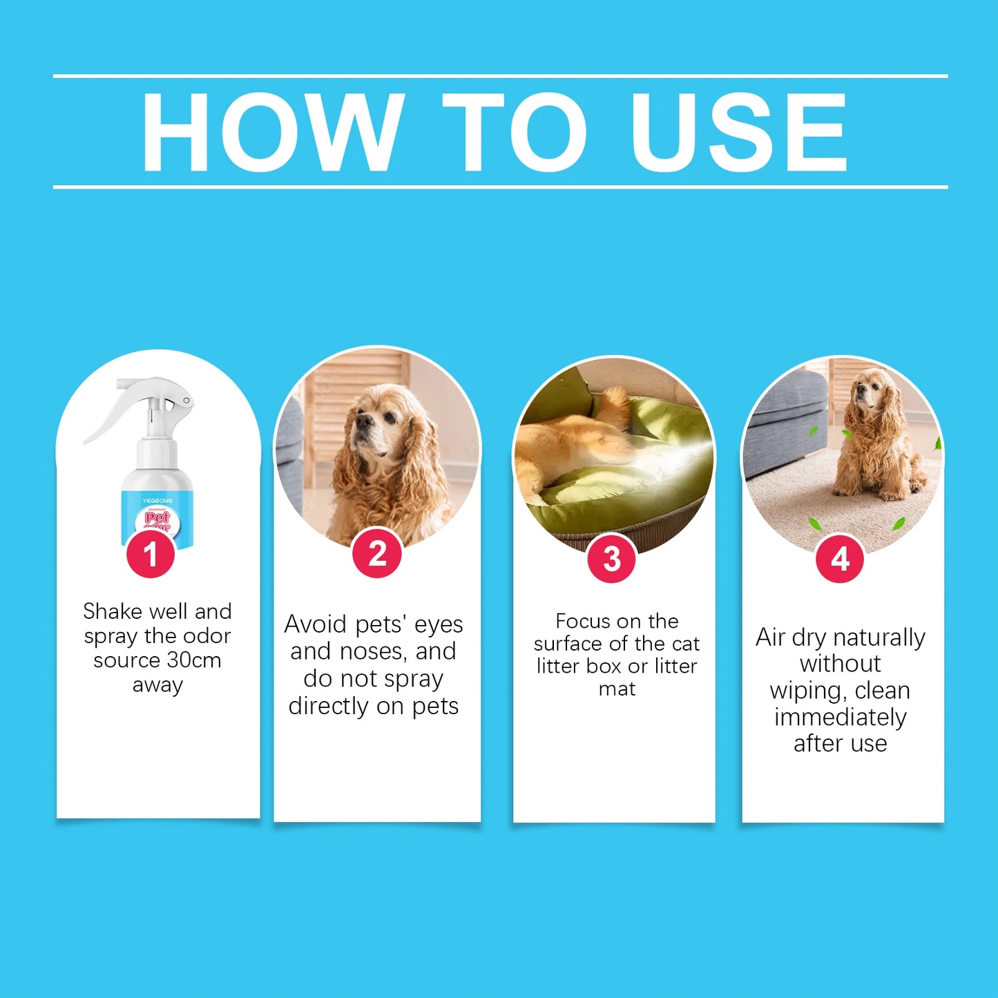 Pet Deodorizing Spray - A Universal Deodorizing Spray with Woody Essential Oil & Triple Plant Power for Odor Elimination